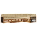 vidaXL Ensemble de canapés d'extérieur 5 pc Naturel et Beige