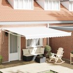 vidaXL Auvent Rétractable Automatique Blanc 400x300 cm