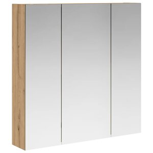 vidaXL Armoire Miroir de Salle de Bain Chêne artisan 70 x 14 5 x 70 cm