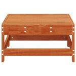vidaXL Repose-pieds de jardin Pin massif Brun Ciré 62 x 62 x 32 cm