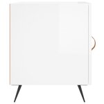 vidaXL Tables de chevet 2 Pièces blanc brillant 40x40x50 cm