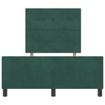vidaXL Cadre de lit avec tête de lit Vert foncé 120 x 190 cm Velours