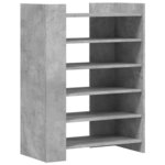 vidaXL Armoire à chaussures gris béton 74 5x37 5x100 cm