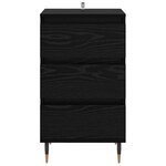 vidaXL Buffet avec tiroir Chêne noir 35 x 40 x 70 cm Bois d'ingénierie