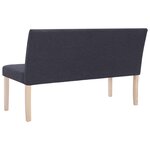 vidaXL Banc 139 5 cm Gris foncé Polyester