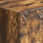 vidaXL Meuble TV 102 x 34 5 x 50 cm Chêne fumé Bois d'ingénierie