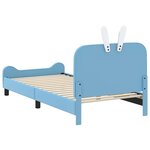 vidaXL Cadre de lit pour enfants avec tête de lit Bleu 90 x 190 cm PU