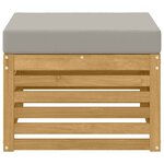 vidaXL Pouf d'Extérieur Bois d'Acacia Massif Blanc