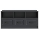 vidaXL Meuble TV avec tiroir Noir 102 x 34 5 x 47 cm Bois d'ingénierie
