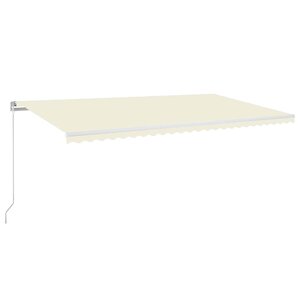 vidaXL Auvent manuel rétractable 600x350 cm Crème