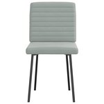 vidaXL Chaises à manger lot de 2 Gris clair Velours