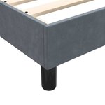 vidaXL Sommier à lattes de lit et matelas gris foncé 90x220 cm velours