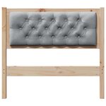 vidaXL Tête de lit Autre Marron et gris clair 90 cm Bois massif en pin