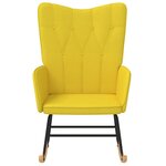 vidaXL Chaise à bascule Jaune moutarde Tissu