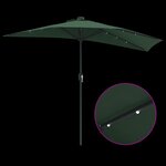 vidaXL Parasol de jardin demi Vert Moyen Aluminium thermolaqué