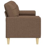 vidaXL Canapé 3 places avec oreillers décoratifs marron 210 cm tissu