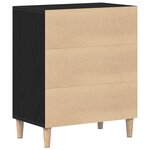 Buffet vidaXL Noir en Chêne 57x35x70 cm en Bois d'ingénierie