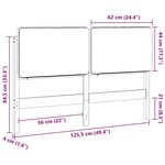 vidaXL Tête de lit capitonnée Blanc et gris clair 120 cm Pin massif