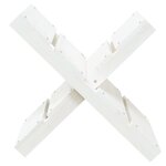 vidaXL Porte-bûches Blanc 47x39 5x48 cm Bois massif de pin