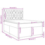 vidaXL Sommier à lattes de lit avec matelas Crème 140x200 cm Tissu