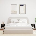 vidaXL Meubles TV muraux avec lumières LED 2 Pièces noir 30x28 5x30 cm