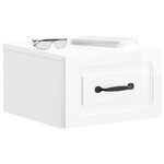 vidaXL Cabinet de chevet mural 2 pc Blanc brillant 34 5 x 33 x 20 cm