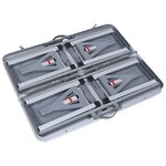 vidaXL Table pliable de camping avec 4 sièges Acier Aluminium