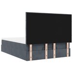vidaXL Cadre de lit ottoman avec matelas gris foncé 140x200 cm velours