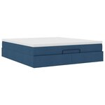 VidaXL Cadre de lit ottoman avec matelas bleu 180x200 cm tissu