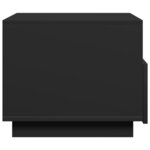 vidaXL Table basse avec lumières LED noir 50x49x40 cm