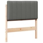 vidaXL Tête de lit capitonnée Marron et gris clair 75 cm Pin massif