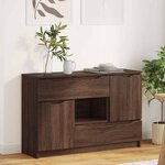 vidaXL Buffet avec tiroir Chêne brun 100 x 30 x 65 6 Bois d'ingénierie