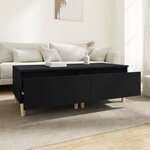 vidaXL Tables d'appoint 2 Pièces Noir 50x46x35 cm Bois d'ingénierie