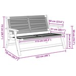 vidaXL Chaise de Jardin avec Table 3 Pièces Beige Bois Massif d'Acacia