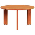 vidaXL Table basse 2 Pièces Brun cire Bois de pin massif