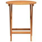 vidaXL Table de jardin pliante Naturel 60 x 60 x 72 cm