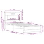 vidaXL Cadre de lit sans matelas chêne fumé 90x200cm bois d'ingénierie