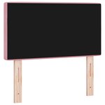 vidaXL tête de lit LED avec boutons en cristal  rembourrée en velours rose de 80 cm