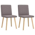 vidaXL Chaises à manger lot de 2 taupe tissu