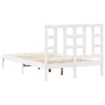 vidaXL Cadre de lit sans matelas blanc 120x190 cm bois massif