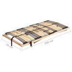 vidaXL Sommier à lattes électrique avec 42 lattes 7 zones 70x200 cm