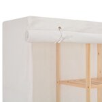 vidaXL Garde-robe Blanc 173x40x170 cm Tissu