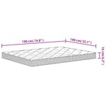 vidaXL Matelas en mousse moyennement doux 140x190 cm