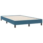 vidaXL Cadre de lit sans matelas bleu foncé 120x220 cm velours