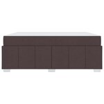 vidaXL Cadre de lit avec matelas Marron foncé 180 x 200 cm tissu