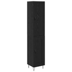 vidaXL Haut Armoire Chêne noir 34 5 x 34 x 90 cm Bois d'ingénierie