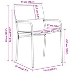 vidaXL Chaises de jardin 2 Pièces Anthracite 51 x 55 x 81 cm Acier