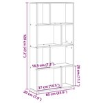vidaXL Bibliothèque chêne artisanal 60x20x120 cm bois d'ingénierie