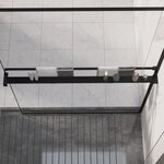 vidaXL Étagère de douche de paroi de douche à l'italienne Noir 118 cm
