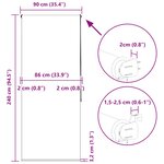 vidaXL Store enrouleur de douche 90x240 cm largeur du tissu 86 cm